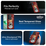 Astronaut Bear Glass Case for Vivo V40 5G