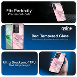 Diamond Pink Gradient Glass Case For IQOO Z9s Pro 5G