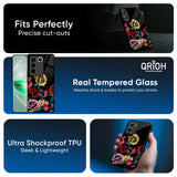 Floral Decorative Glass Case For IQOO Z9s Pro 5G