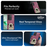 Funny Pug Face Glass Case For IQOO Z9s Pro 5G