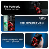 Red Angry Lion Glass Case for IQOO Z9s Pro 5G