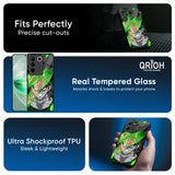 Anime Green Splash Glass Case for IQOO Z9s Pro 5G