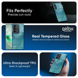 Blue Golden Glitter Glass Case for IQOO Z9s Pro 5G