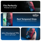 Blue & Red Smoke Glass Case for Vivo X100 Pro 5G