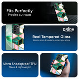 Seamless Green Marble Glass Case for IQOO Z9s Pro 5G