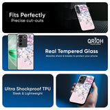 Elegant Floral Glass Case for IQOO Z9s Pro 5G