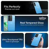 Wavy Blue Pattern Glass Case for IQOO Z9s Pro 5G