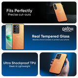 Orange Curve Pattern Glass Case for IQOO Z9s Pro 5G