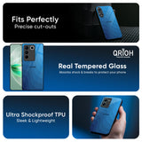 Blue Wave Abstract Glass Case for IQOO Z9s Pro 5G