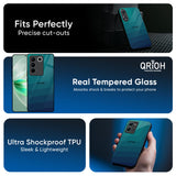 Green Triangle Pattern Glass Case for IQOO Z9s Pro 5G