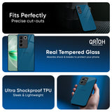 Cobalt Blue Glass Case for IQOO Z9s Pro 5G