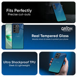 Celestial Blue Glass Case For Vivo Y300 5G