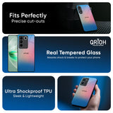 Blue & Pink Ombre Glass case for IQOO Z9s Pro 5G