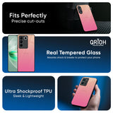 Pastel Pink Gradient Glass Case For IQOO Z9s Pro 5G