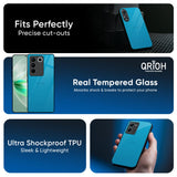 Blue Aqua Glass Case for IQOO Z9s Pro 5G