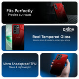 Maroon Faded Glass Case for IQOO Z9s Pro 5G