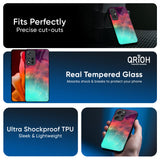 Colorful Aura Glass Case for Mi 14 CIVI