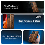 Timber Printed Glass Case for Redmi Note 14 5G