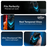 Vertical Blue Arrow Glass Case For Mi 14 CIVI