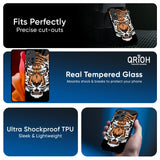 Angry Tiger Glass Case For Redmi Note 14 5G