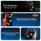 Black Spring Floral Glass Case for Mi 14 CIVI