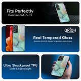 Green Marble Glass Case for Redmi Note 14 Pro Plus 5G