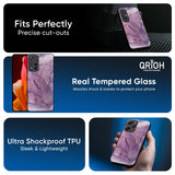 Purple Gold Marble Glass Case for Redmi Note 14 5G