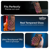 Floral Mandala Glass Case for Redmi Note 14 Pro Plus 5G