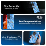 Vibrant Blue Marble Glass Case for Redmi Note 14 Pro Plus 5G