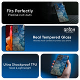 Blue Cool Marble Glass Case for Mi 14 CIVI