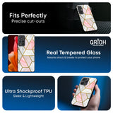 Geometrical Marble Glass Case for Redmi Note 14 5G