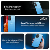 Wavy Blue Pattern Glass Case for Redmi Note 14 Pro Plus 5G