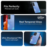 Vibrant Blue Texture Glass Case for Redmi Note 14 Pro Plus 5G