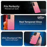 Pastel Pink Gradient Glass Case For Redmi Note 14 Pro Plus 5G