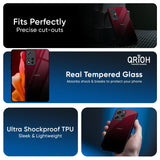 Wine Red Glass Case For Redmi Note 14 Pro Plus 5G