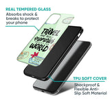 Travel Stamps Glass Case for Samsung Galaxy S24 FE 5G