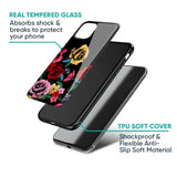 Floral Decorative Glass Case For IQOO Z9s Pro 5G