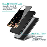 Floating Floral Print Glass Case for IQOO Z9s Pro 5G