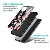 Black Cherry Blossom Glass Case for Vivo Y200 5G