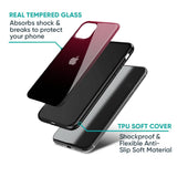 Wine Red Glass Case For iPhone 16