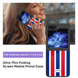 Tricolor Flag Glass Case for Samsung Galaxy Z Flip5 5G