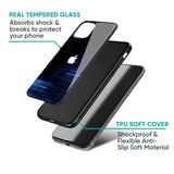 Blue Scratch Glass Case for iPhone 16 Plus