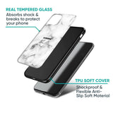 Satin White Marble Glass Case for Samsung Galaxy S24 FE 5G