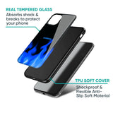 Blue Flames Glass Case for Samsung Galaxy S24 FE 5G