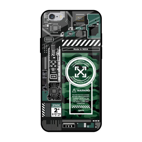 Green Camo Circuit iPhone 6 Plus Glass Back Cover Online