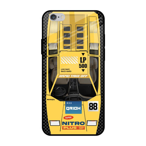 Yellow Racing Car iPhone 6 Plus Glass Back Cover Online