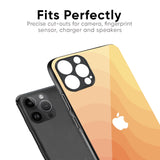 Orange Curve Pattern Glass Case for Apple iPhone 16e