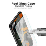 Camouflage Orange Glass Case For Vivo Y200 5G