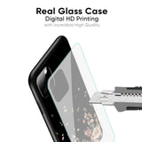 Floating Floral Print Glass Case for IQOO Z9s Pro 5G