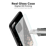 Floating Floral Print Glass Case for Redmi K50i 5G